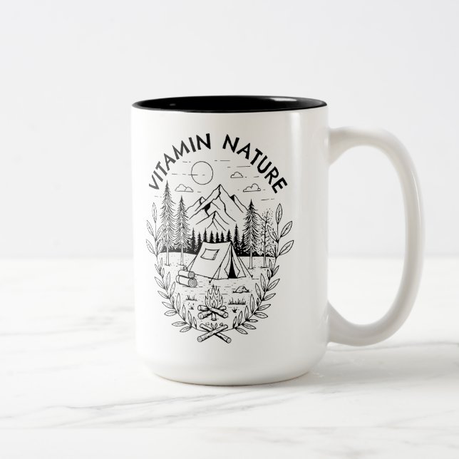 Taza Bicolor Naturaleza de la vitamina (Derecha)