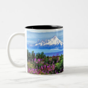 Taza Bicolor Naturaleza surrealista de Alaskan