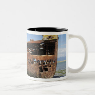 Taza Bicolor Naufragio de Janie Seddon, Motueka, Nelson