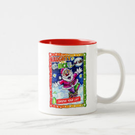 Taza Bicolor Naughty or nice, choose your list