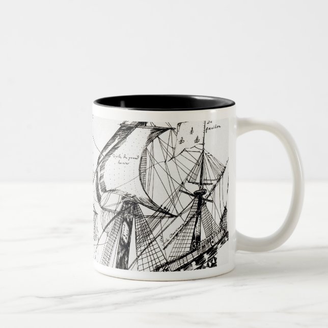 Taza Bicolor Nave de Jacques Cartier, 'Rarete Indes (Derecha)