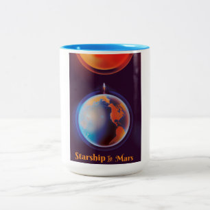 Taza Bicolor Nave estelar a Marte