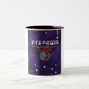 Taza Bicolor Nave estelar a Marte