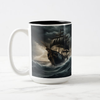 Taza Bicolor Navegar por las tormentas: Nace una serie de barco