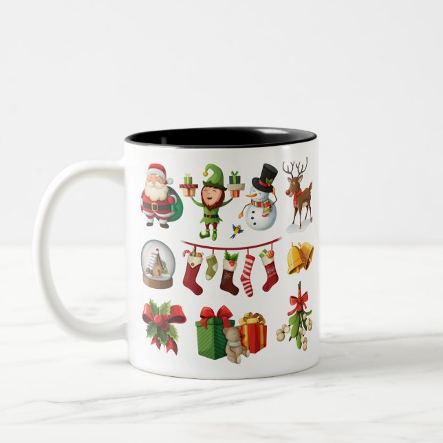 Taza Bicolor Navidad (Izquierda)