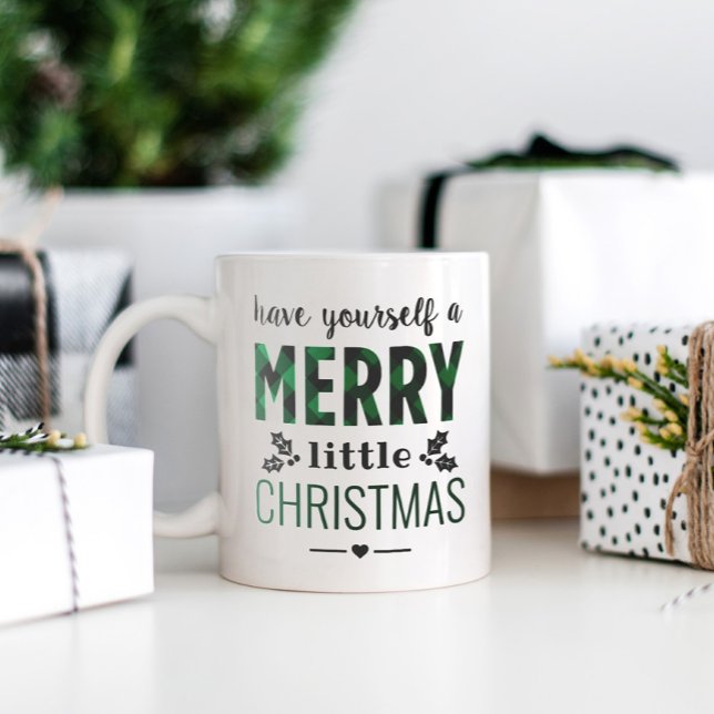 Taza Bicolor Navidad Alegre Cuadro Verde (Subido por el creador)