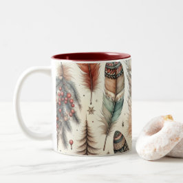 Taza Bicolor Navidad Boho