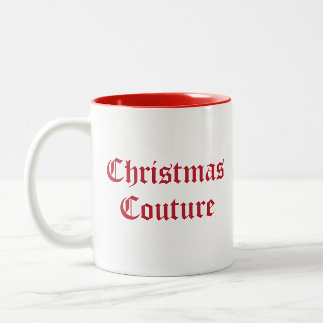 Taza Bicolor Navidad Couture (Izquierda)