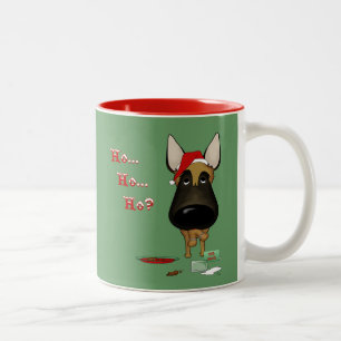 Taza Bicolor ¿Navidad de Malinois del belga - Ho Ho Ho???