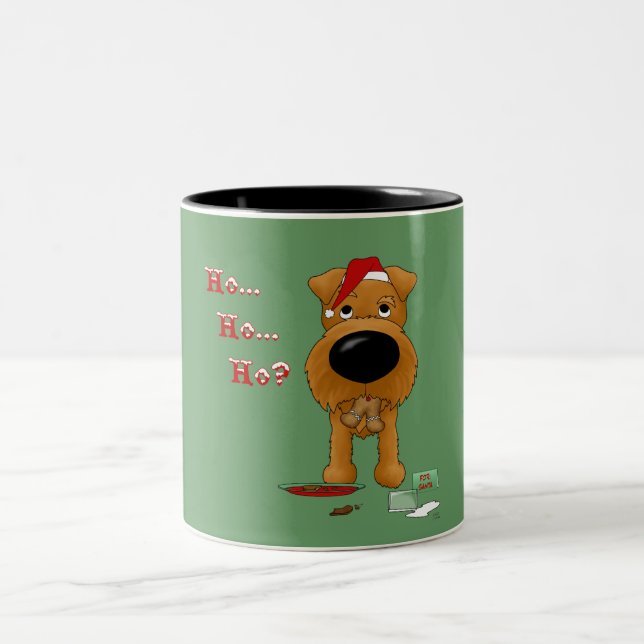 Taza Bicolor Navidad de Terrier irlandés (Centro)
