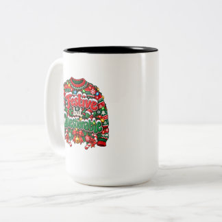 Taza Bicolor Navidad divertida pero cuestionable 