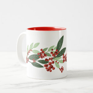 Taza Bicolor Navidad Elegancia Perenne Encantada