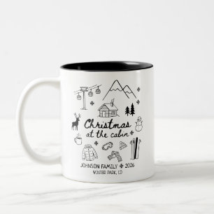 Taza Bicolor Navidad en el Grupo de Cabañas Familiares