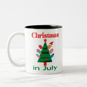 Taza Bicolor Navidad en julio