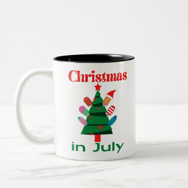 Taza Bicolor Navidad en julio (Izquierda)