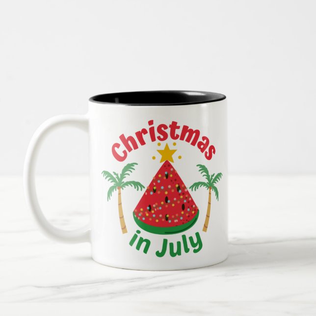 TAZA BICOLOR NAVIDAD EN JULIO (Izquierda)