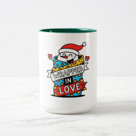 Taza Bicolor Navidad Envuelta en Amor