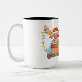 Taza Bicolor Navidad - ¡Feliz Christ-Moose!