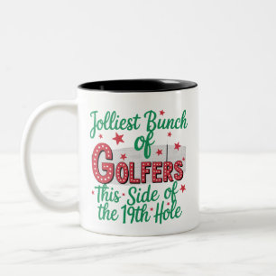 Taza Bicolor Navidad Golf Divertido El grupo más alegre de golf