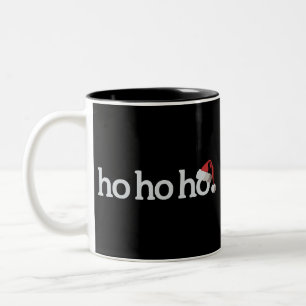 Taza Bicolor Navidad Ho Ho Ho Xmas Gorro de Santa