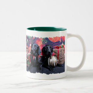 Taza Bicolor Navidad - Labrador - banjo y nacido en el