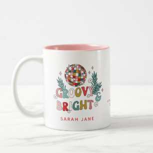 Taza Bicolor Navidad Retro