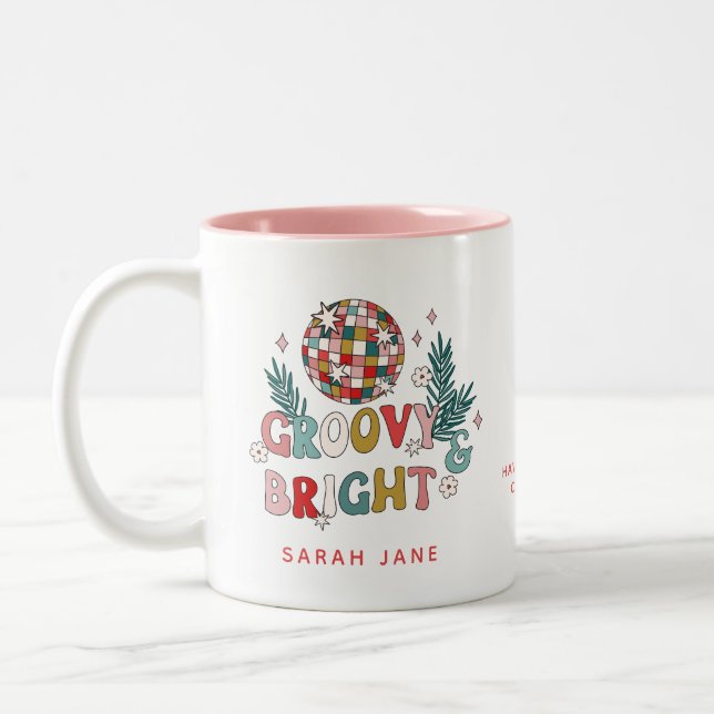Taza Bicolor Navidad Retro (Izquierda)