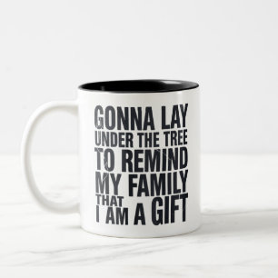 Taza Bicolor Navidad Va a Estar Debajo del Árbol Navidad Famili