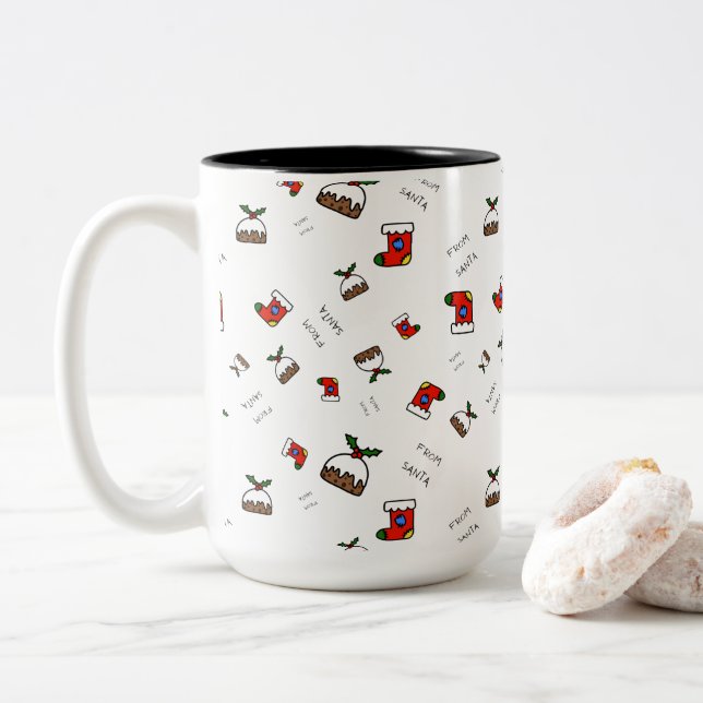 Taza Bicolor Navidades (Con donut)