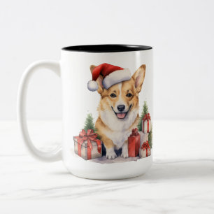 TAZA BICOLOR NAVIDADES ADORABLES HOLIDAY CORGIS PRESENTES