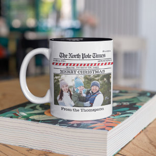 Taza Bicolor Navidades adoran foto caprichosa de prensa impresa