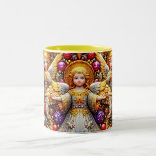 TAZA BICOLOR ~ NAVIDADES ANGELS ~