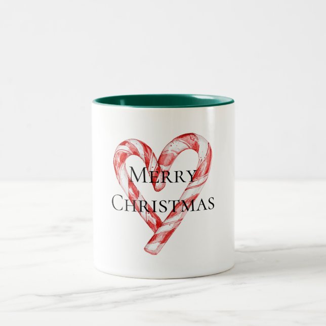 Taza Bicolor Navidades Candy Cane Heart (Centro)