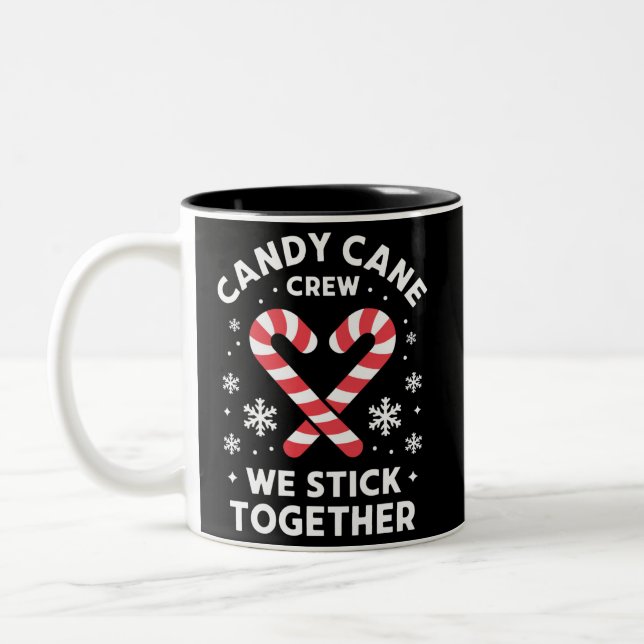 Taza Bicolor Navidades Candy Cane Heart Nos Mantenemos Unidos (Izquierda)