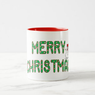 Taza Bicolor Navidades Candy Stick