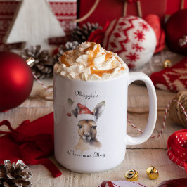 Taza Bicolor Navidades canguro, personalizable