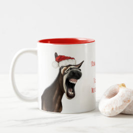 Taza Bicolor Navidades cantando burro