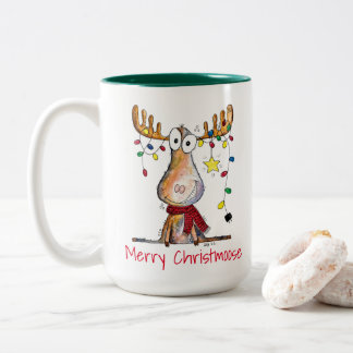 Taza Bicolor Navidades caprichosos mudos de café de dos tonos M