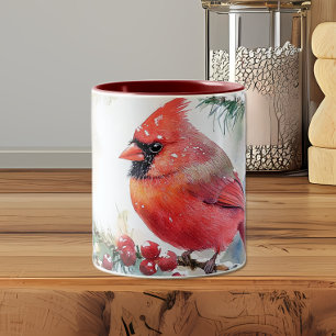 Taza Bicolor Navidades Cardinal