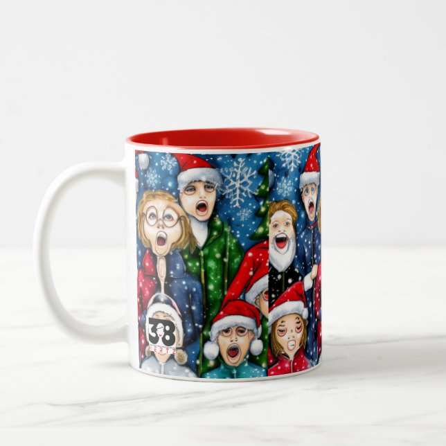 Taza Bicolor Navidades Caroling (Izquierda)