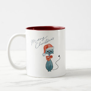 Taza Bicolor Navidades Cat Mug
