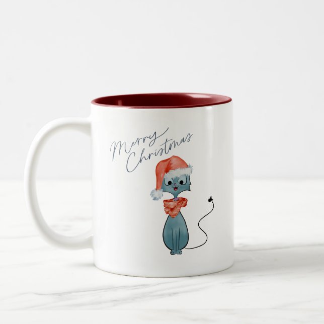 Taza Bicolor Navidades Cat Mug (Izquierda)