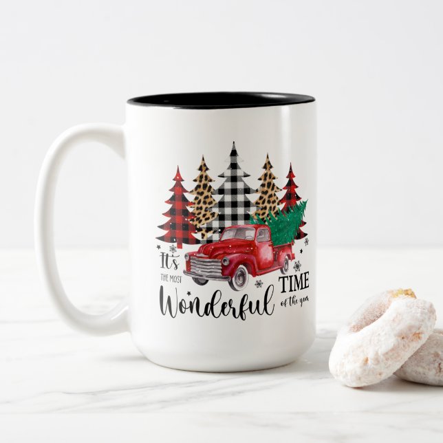 Taza Bicolor Navidades Coffee Mug | (Con donut)