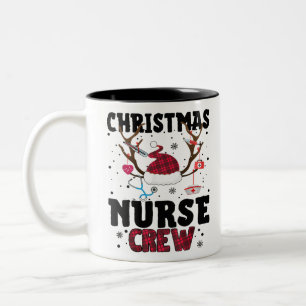 Taza Bicolor Navidades con leche en búfalo Enfermeras Nursin re