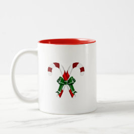 Taza Bicolor Navidades Con Vela Con Bow