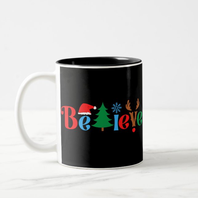 Taza Bicolor Navidades creen (Izquierda)