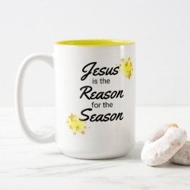 Taza Bicolor Navidades cristianos Coffee Mug, Fiesta Cristiana,