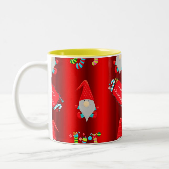 Taza Bicolor Navidades Cute Red Elves (Izquierda)