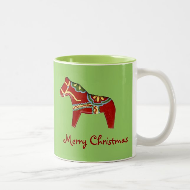 Taza Bicolor Navidades Dala Horse Mug (Derecha)