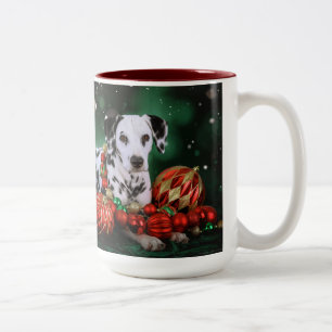 Taza Bicolor Navidades dálmatas Mug